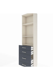 Arges Dolap 3 Raflı 4 Çekmeceli 60x30x221 - S29M063V2A