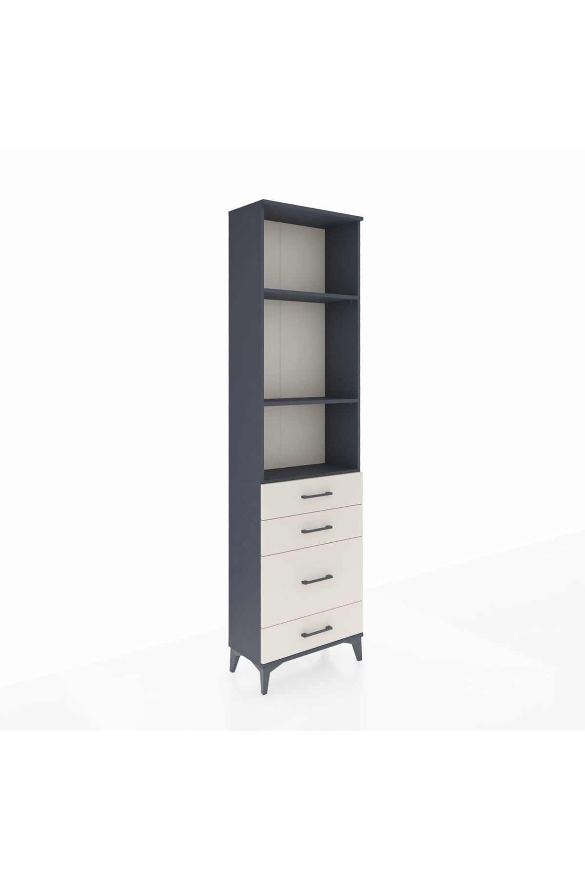 Arges Dolap 3 Raflı 4 Çekmeceli 60x30x221 - S29M063V4A