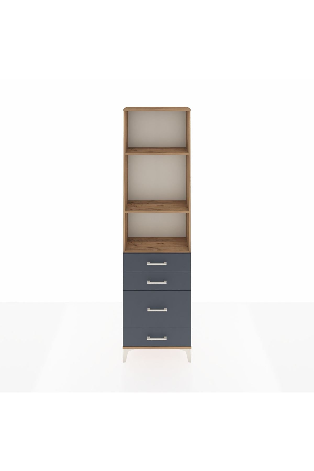Arges Dolap 3 Raflı 4 Çekmeceli 60x30x221 - S29M063V8A
