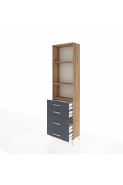 Arges Dolap 3 Raflı 4 Çekmeceli 60x30x221 - S29M063V8A