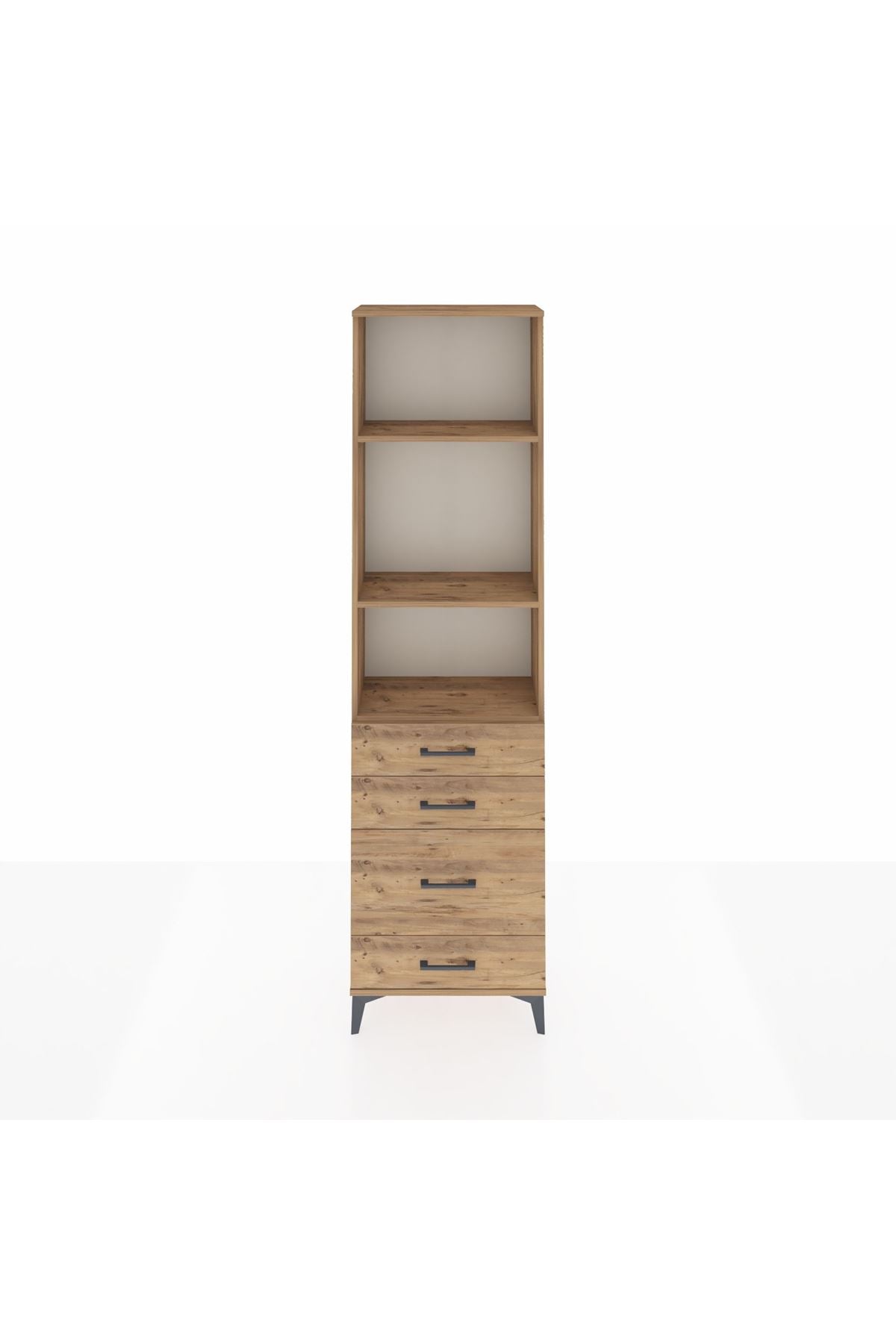 Arges Dolap 3 Raflı 4 Çekmeceli 60x30x221 - S29M063V9A