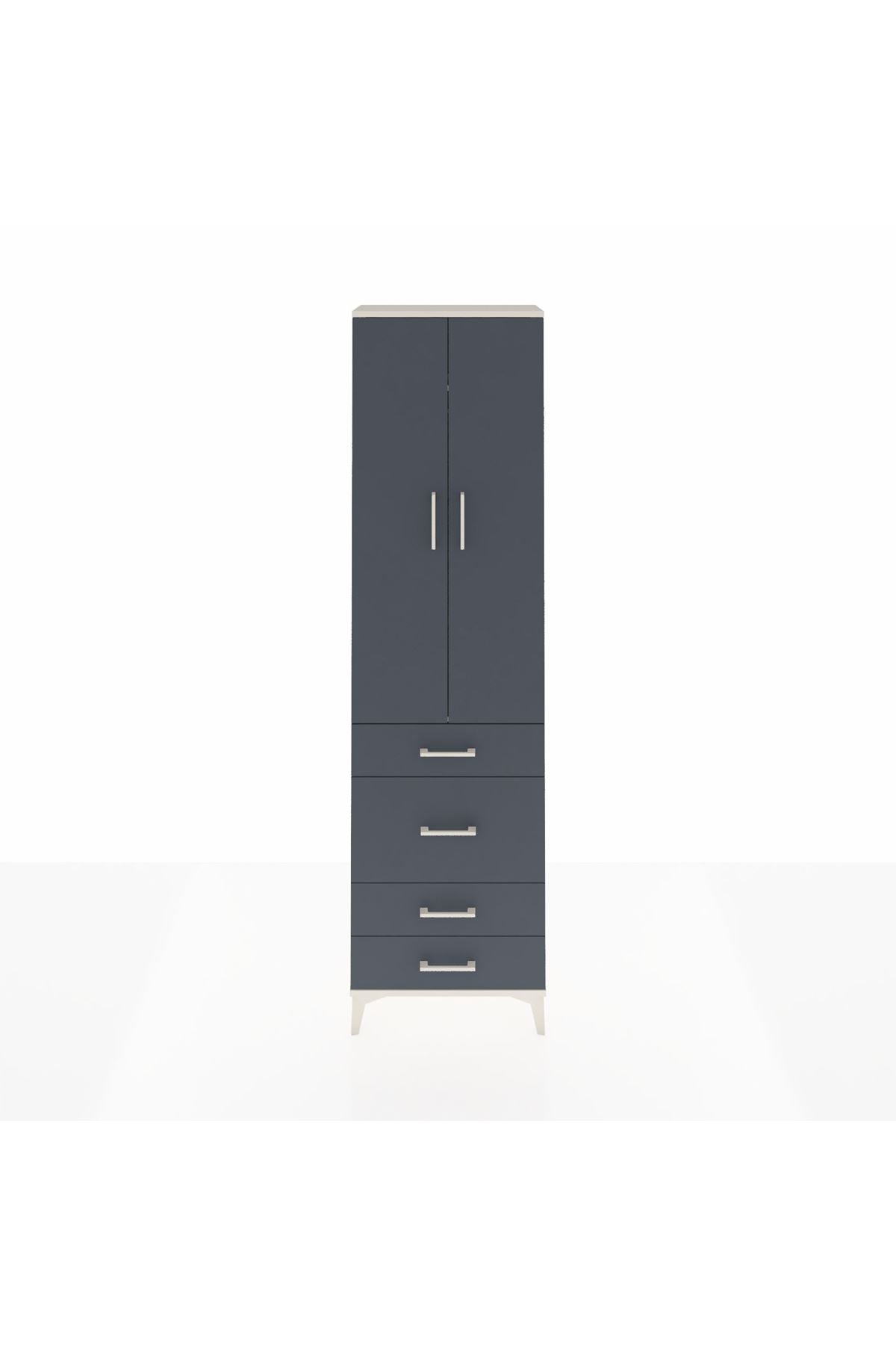 Arges Dolap 2 Raflı 4 Çekmeceli Tek Askılı 60x30x221 - S29M064V2A