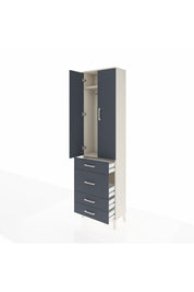 Arges Dolap 2 Raflı 4 Çekmeceli Tek Askılı 60x30x221 - S29M064V2A