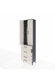 Arges Dolap 2 Raflı 4 Çekmeceli Tek Askılı 60x30x221 - S29M064V4A