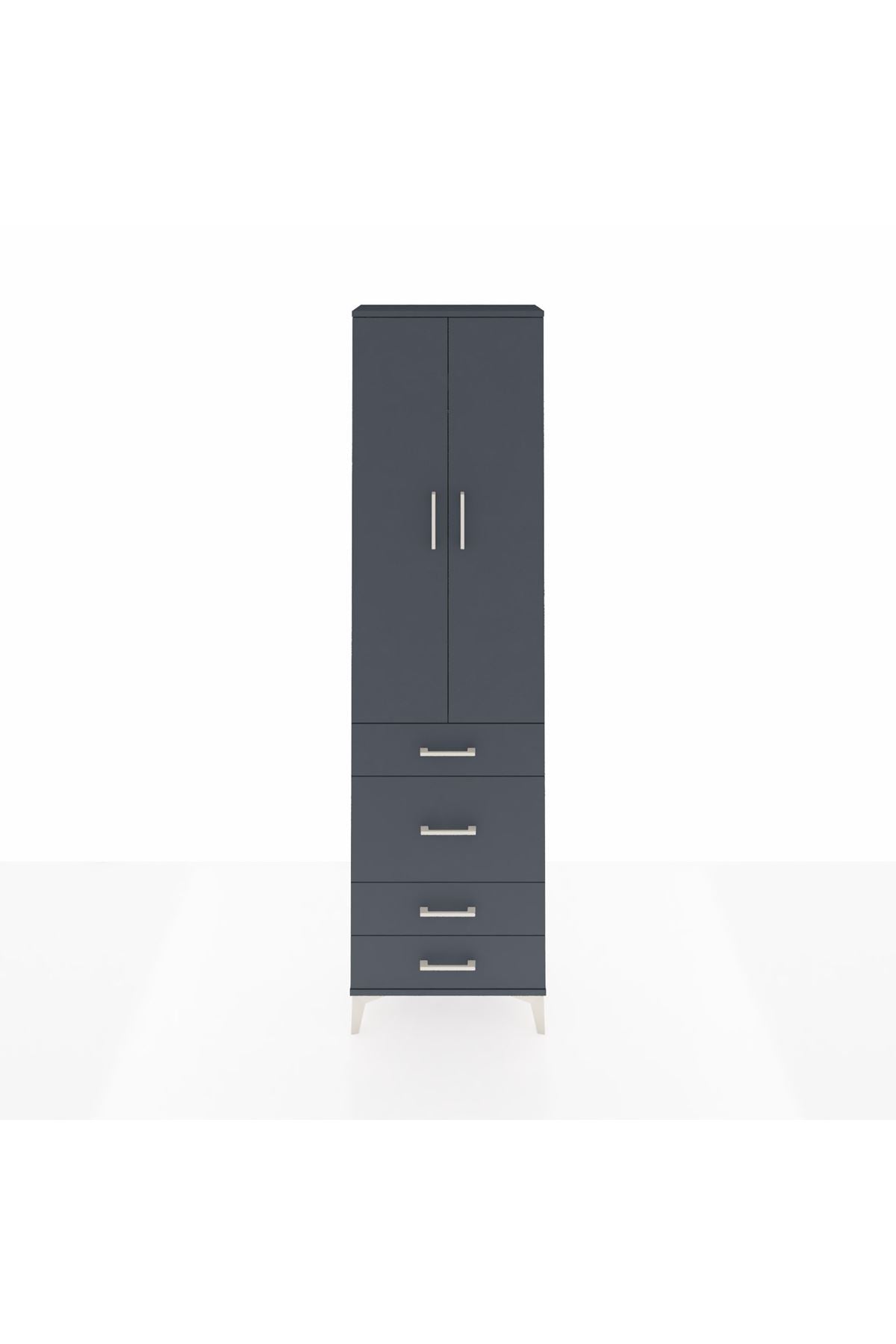 Arges Dolap 2 Raflı 4 Çekmeceli Tek Askılı 60x30x221 - S29M064V5A