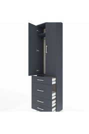 Arges Dolap 2 Raflı 4 Çekmeceli Tek Askılı 60x30x221 - S29M064V5A