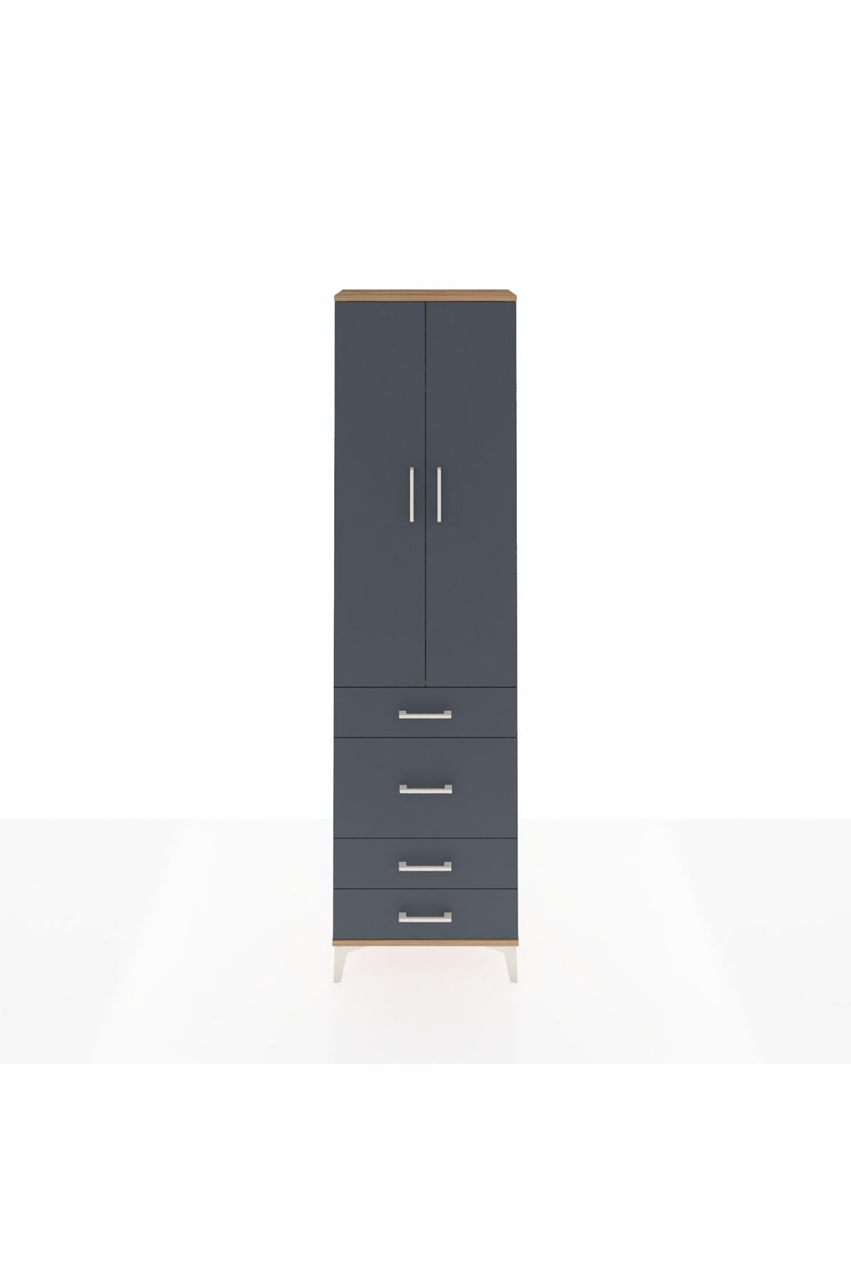 Arges Dolap 2 Raflı 4 Çekmeceli Tek Askılı 60x30x221 - S29M064V8A
