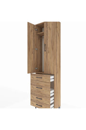 Arges Dolap 2 Raflı 4 Çekmeceli Tek Askılı 60x30x221 - S29M064V9A