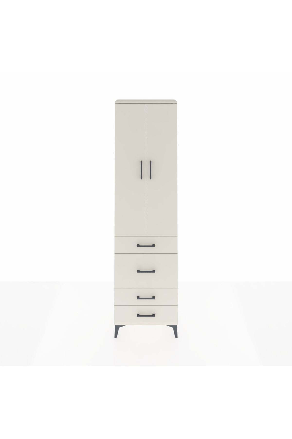 Arges Dolap 3 Raflı 4 Çekmeceli 2 Kapaklı 60x30x221 - S29M065V1A
