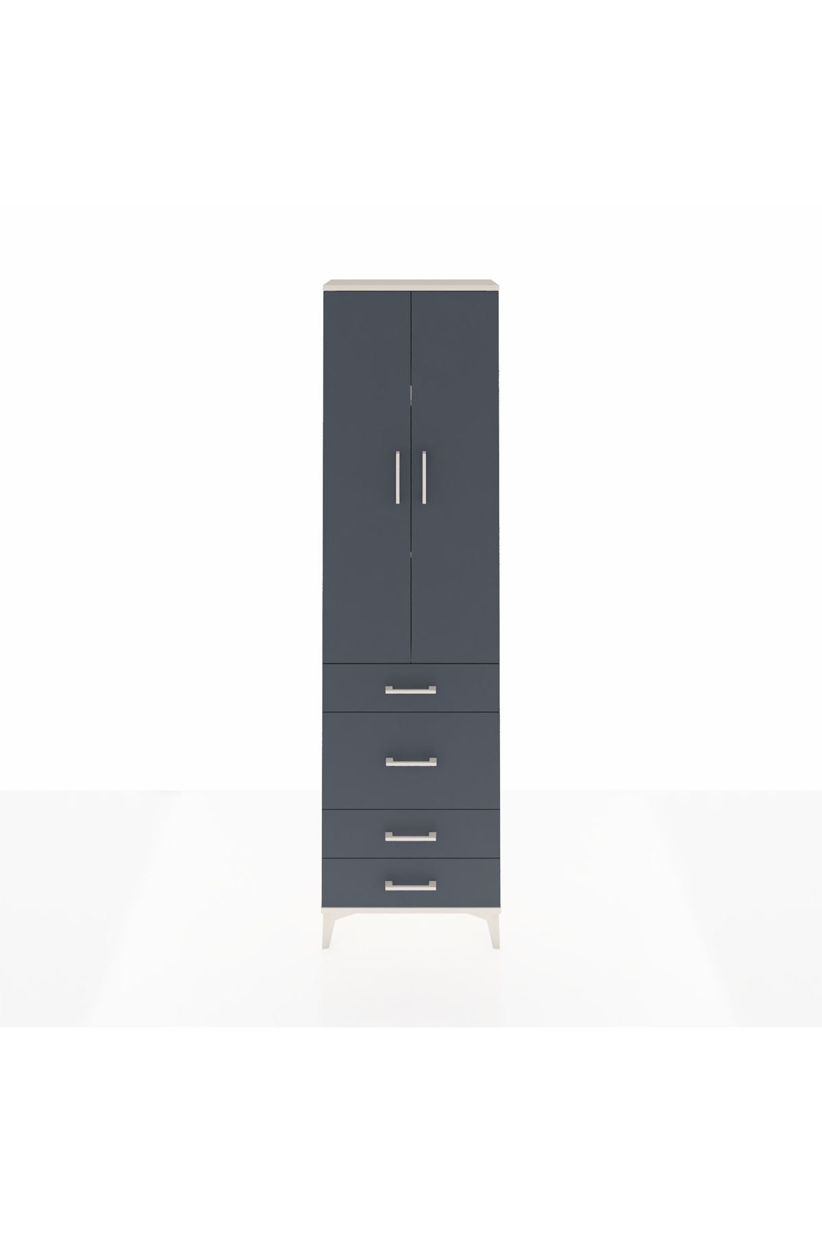 Arges Dolap 3 Raflı 4 Çekmeceli 2 Kapaklı 60x30x221 - S29M065V2A
