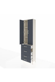 Arges Dolap 3 Raflı 4 Çekmeceli 2 Kapaklı 60x30x221 - S29M065V2A