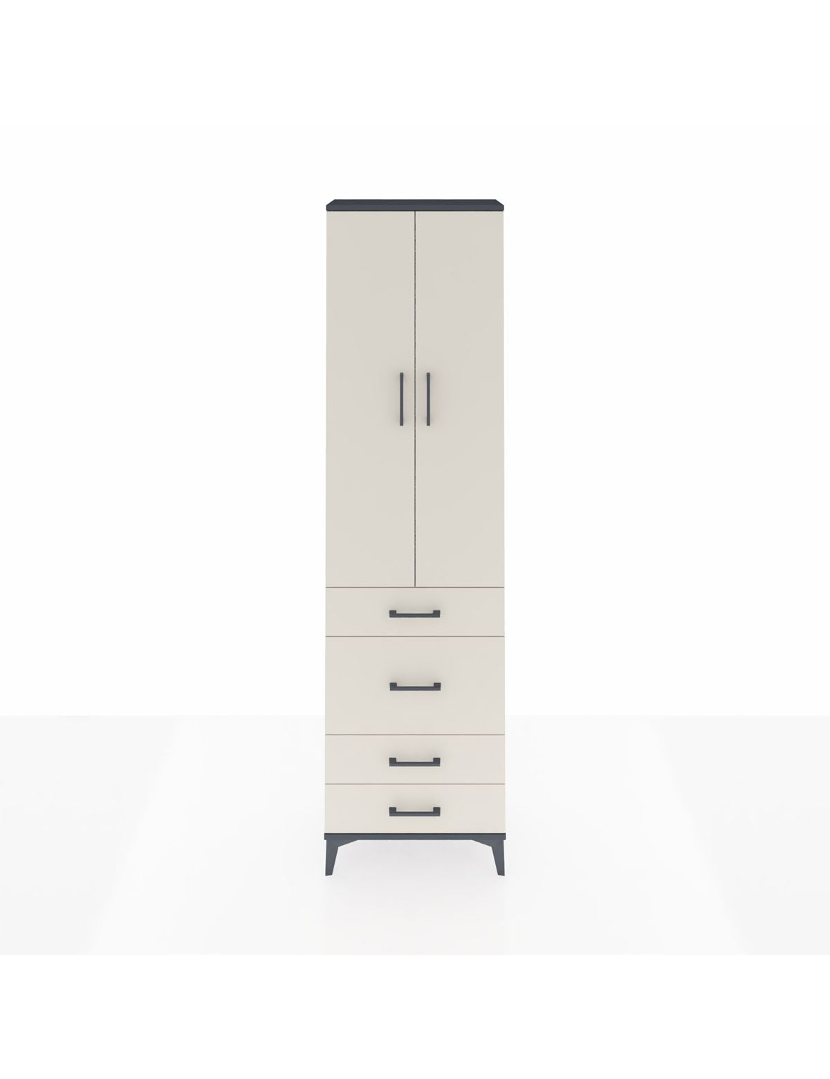 Arges Dolap 3 Raflı 4 Çekmeceli 2 Kapaklı 60x30x221 - S29M065V4A