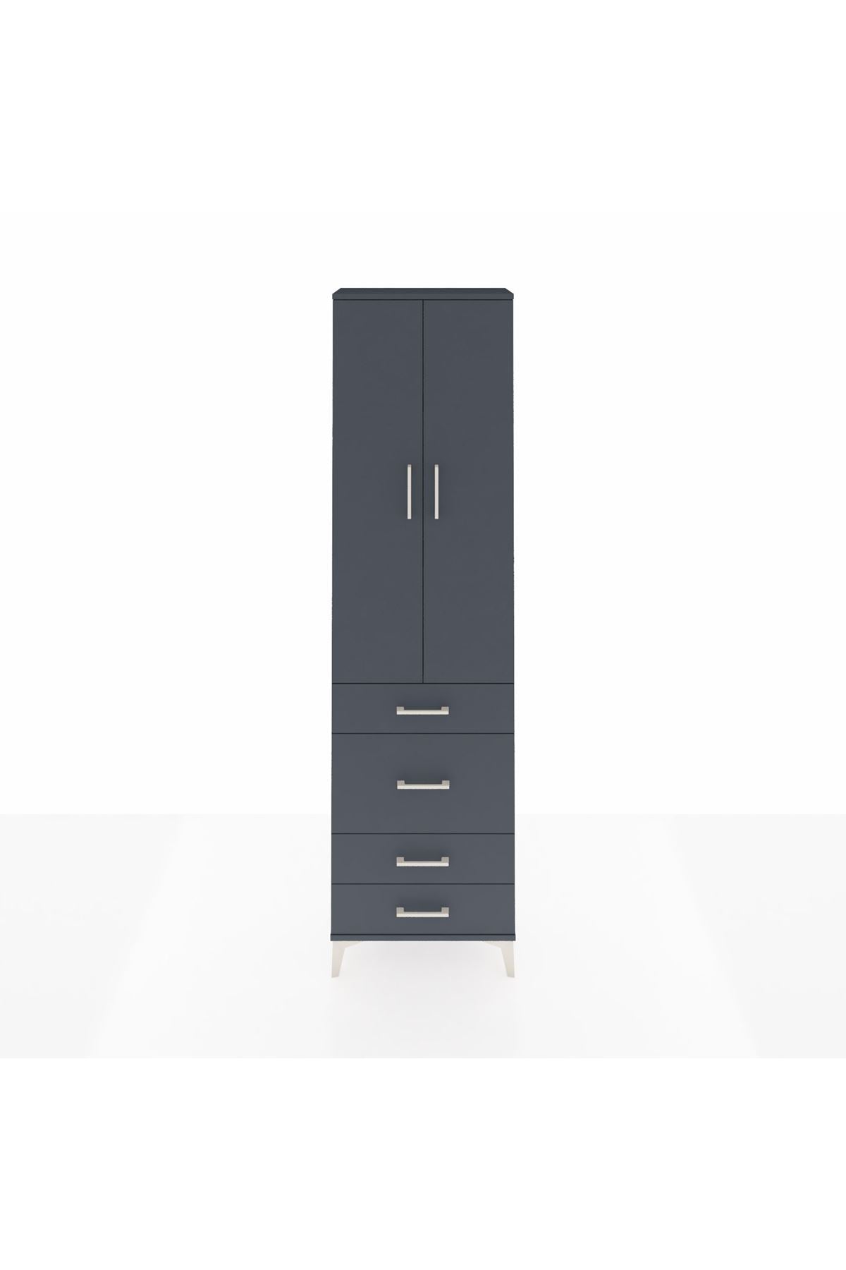 Arges Dolap 3 Raflı 4 Çekmeceli 2 Kapaklı 60x30x221 - S29M065V5A