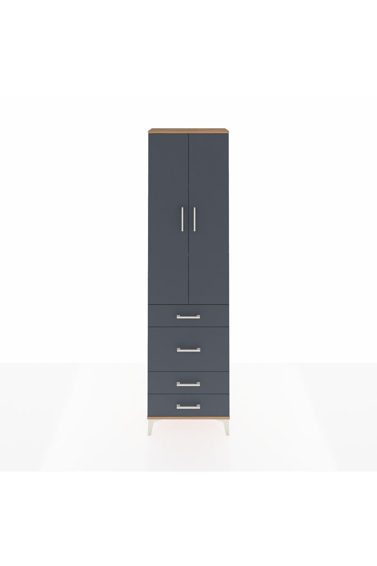 Arges Dolap 3 Raflı 4 Çekmeceli 2 Kapaklı 60x30x221 - S29M065V8A