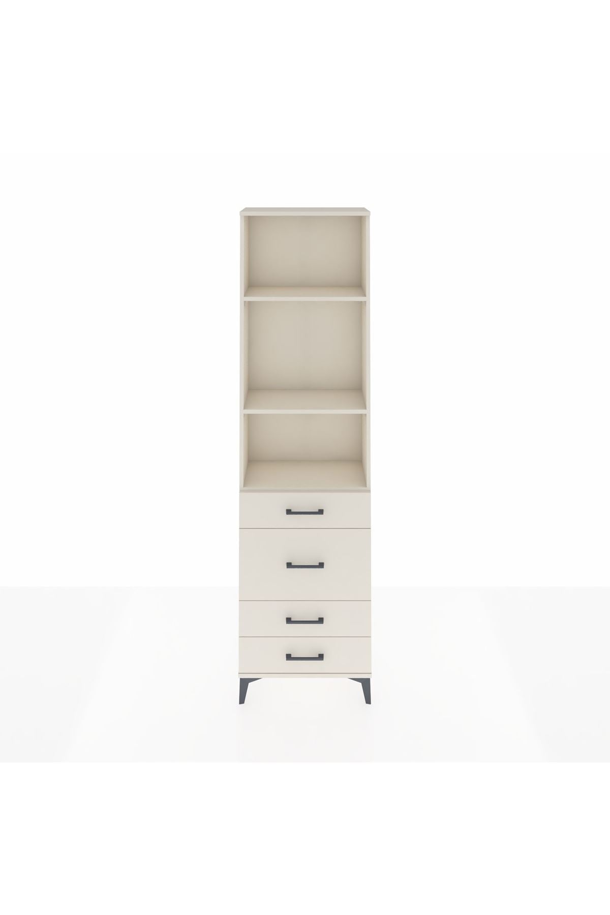 Arges Dolap 3 Raflı 4 Çekmeceli 60x30x221 - S29M066V1A