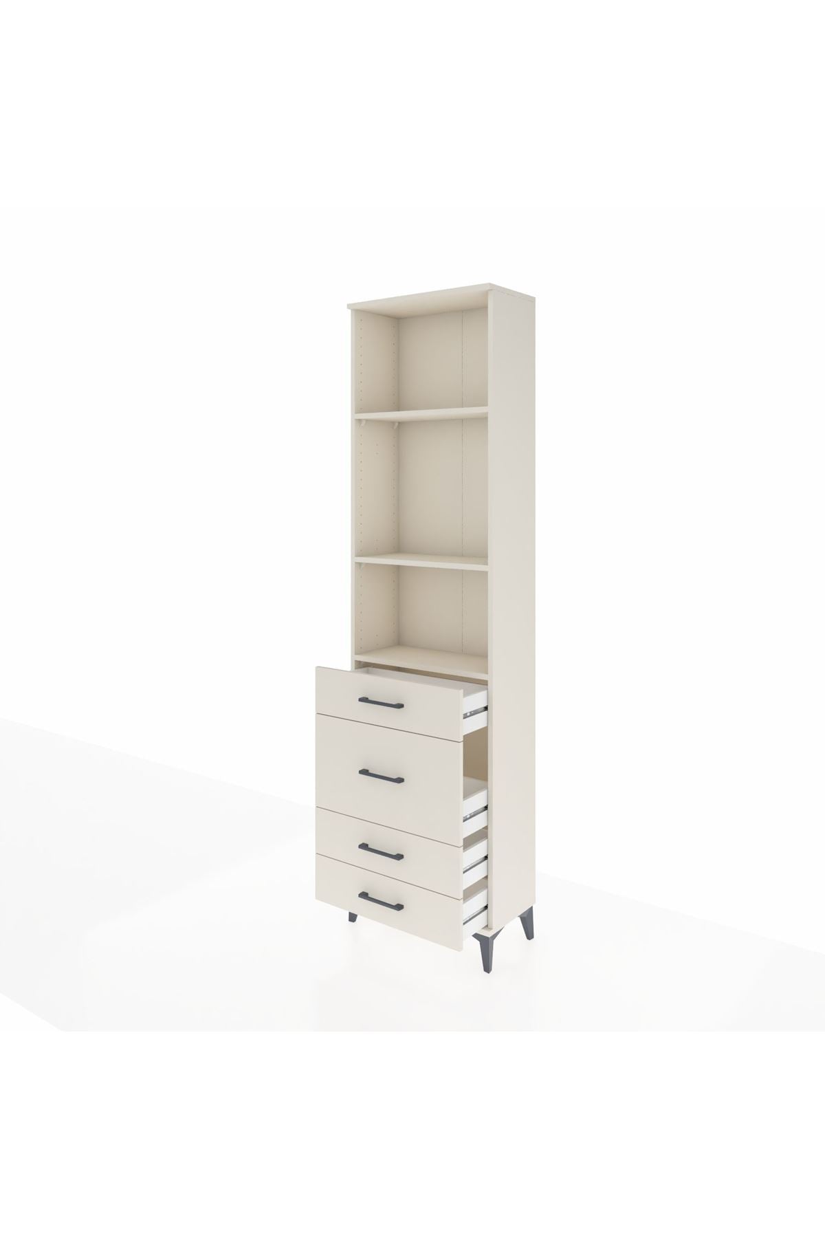 Arges Dolap 3 Raflı 4 Çekmeceli 60x30x221 - S29M066V1A