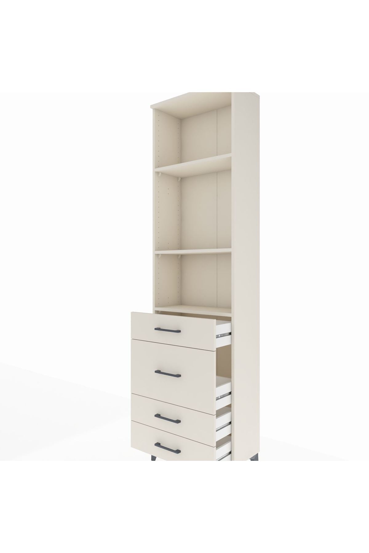 Arges Dolap 3 Raflı 4 Çekmeceli 60x30x221 - S29M066V1A