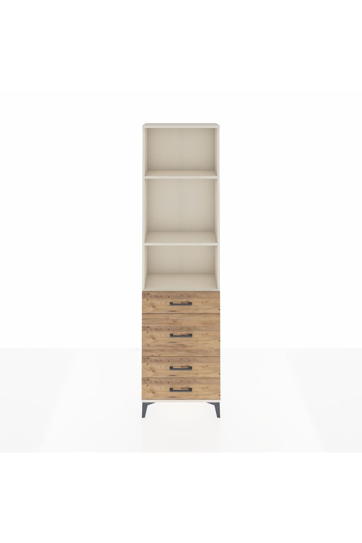 Arges Dolap 3 Raflı 4 Çekmeceli 60x30x221 - S29M066V3A