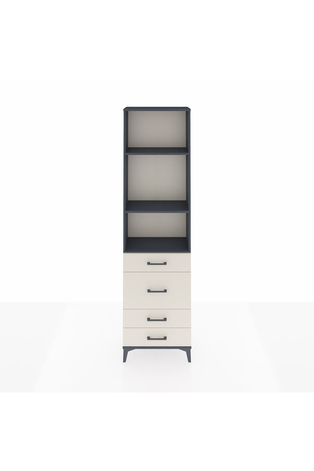 Arges Dolap 3 Raflı 4 Çekmeceli 60x30x221 - S29M066V4A