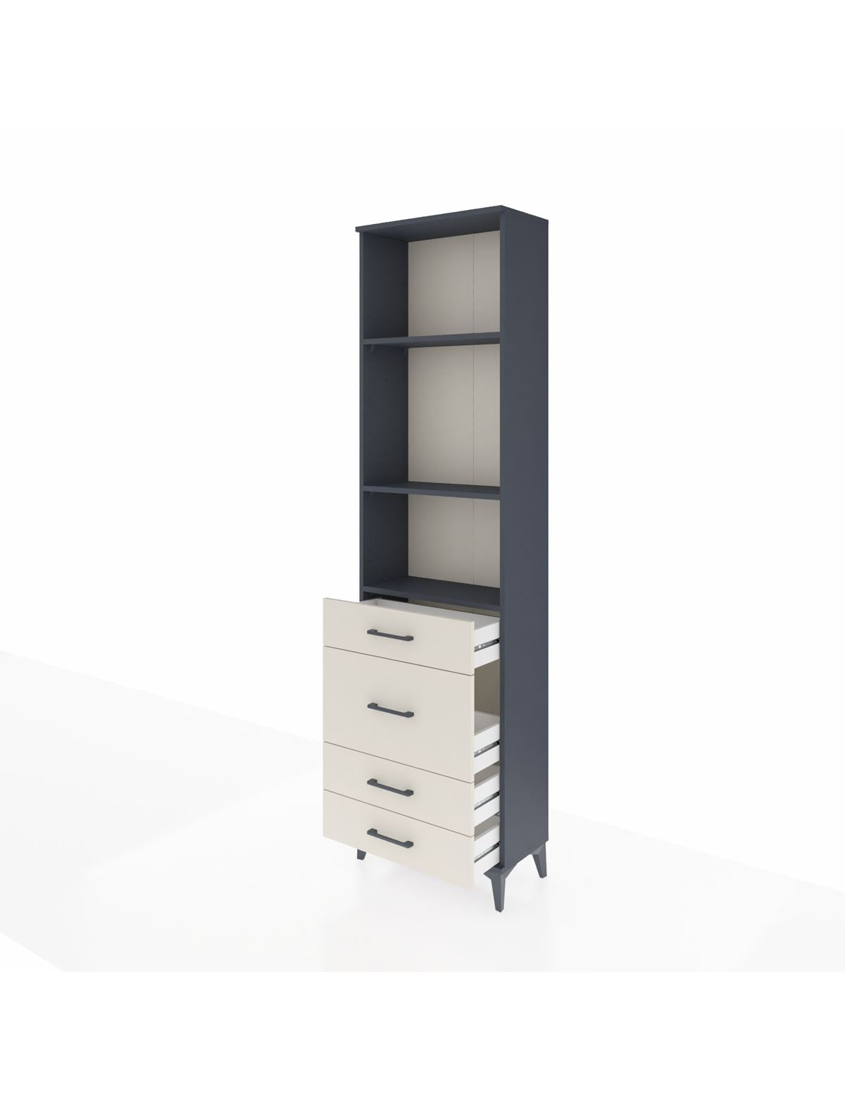Arges Dolap 3 Raflı 4 Çekmeceli 60x30x221 - S29M066V4A