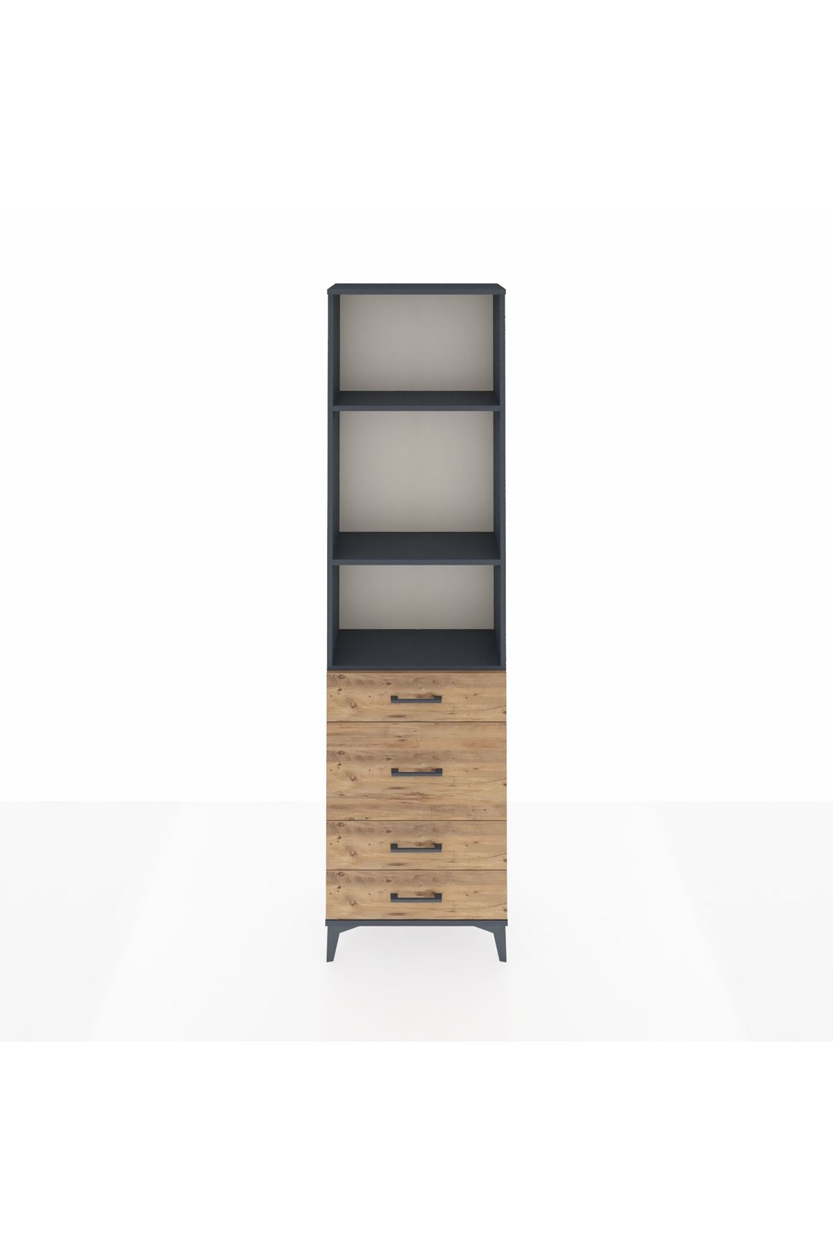 Arges Dolap 3 Raflı 4 Çekmeceli 60x30x221 - S29M066V6A