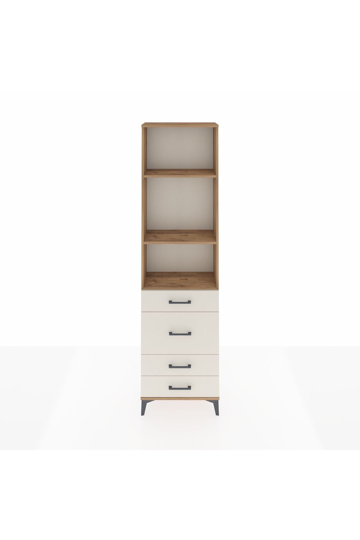 Arges Dolap 3 Raflı 4 Çekmeceli 60x30x221 - S29M066V7A