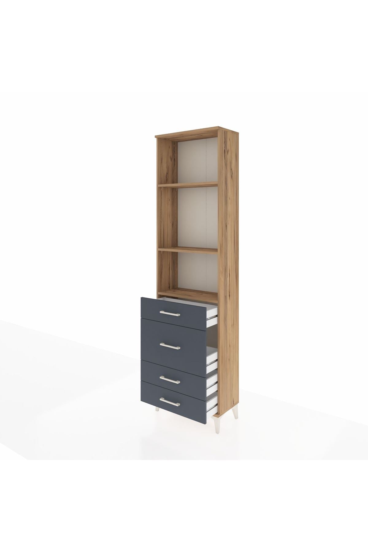 Arges Dolap 3 Raflı 4 Çekmeceli 60x30x221 - S29M066V8A