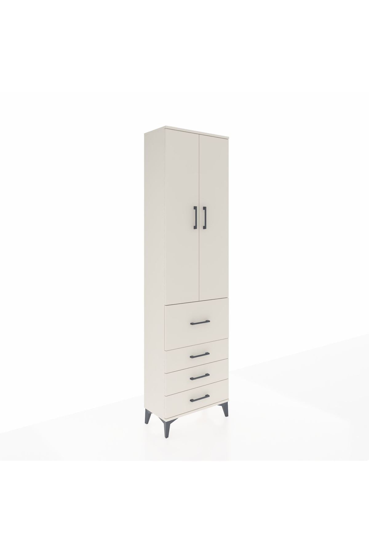 Arges Dolap 2 Raflı 4 Çekmeceli Tek Askılı 60x30x221 - S29M067V1A