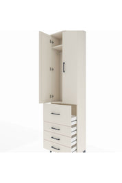Arges Dolap 2 Raflı 4 Çekmeceli Tek Askılı 60x30x221 - S29M067V1A