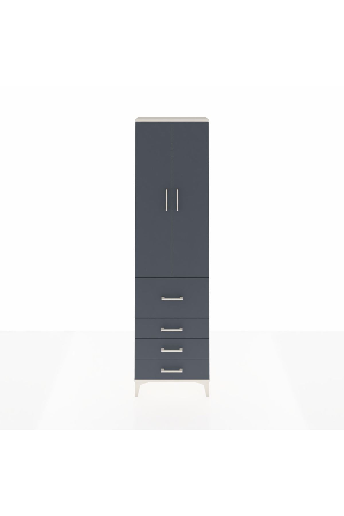Arges Dolap 2 Raflı 4 Çekmeceli Tek Askılı 60x30x221 - S29M067V2A