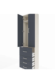 Arges Dolap 2 Raflı 4 Çekmeceli Tek Askılı 60x30x221 - S29M067V2A