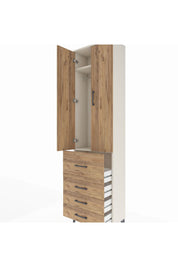 Arges Dolap 2 Raflı 4 Çekmeceli Tek Askılı 60x30x221 - S29M067V3A