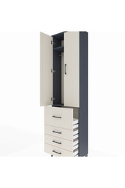 Arges Dolap 2 Raflı 4 Çekmeceli Tek Askılı 60x30x221 - S29M067V4A