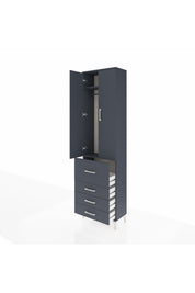 Arges Dolap 2 Raflı 4 Çekmeceli Tek Askılı 60x30x221 - S29M067V5A