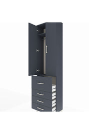 Arges Dolap 2 Raflı 4 Çekmeceli Tek Askılı 60x30x221 - S29M067V5A