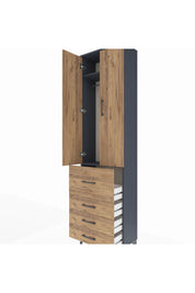 Arges Dolap 2 Raflı 4 Çekmeceli Tek Askılı 60x30x221 - S29M067V6A