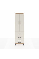 Arges Dolap 2 Raflı 4 Çekmeceli Tek Askılı 60x30x221