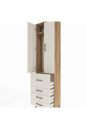 Arges Dolap 2 Raflı 4 Çekmeceli Tek Askılı 60x30x221 - S29M067V7A