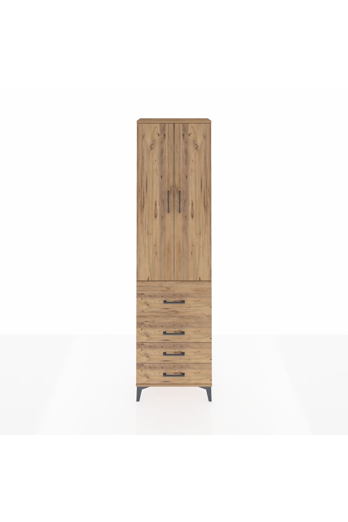 Arges Dolap 2 Raflı 4 Çekmeceli Tek Askılı 60x30x221 - S29M067V9A