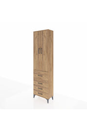 Arges Dolap 2 Raflı 4 Çekmeceli Tek Askılı 60x30x221 - S29M067V9A