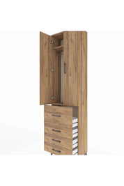 Arges Dolap 2 Raflı 4 Çekmeceli Tek Askılı 60x30x221 - S29M067V9A