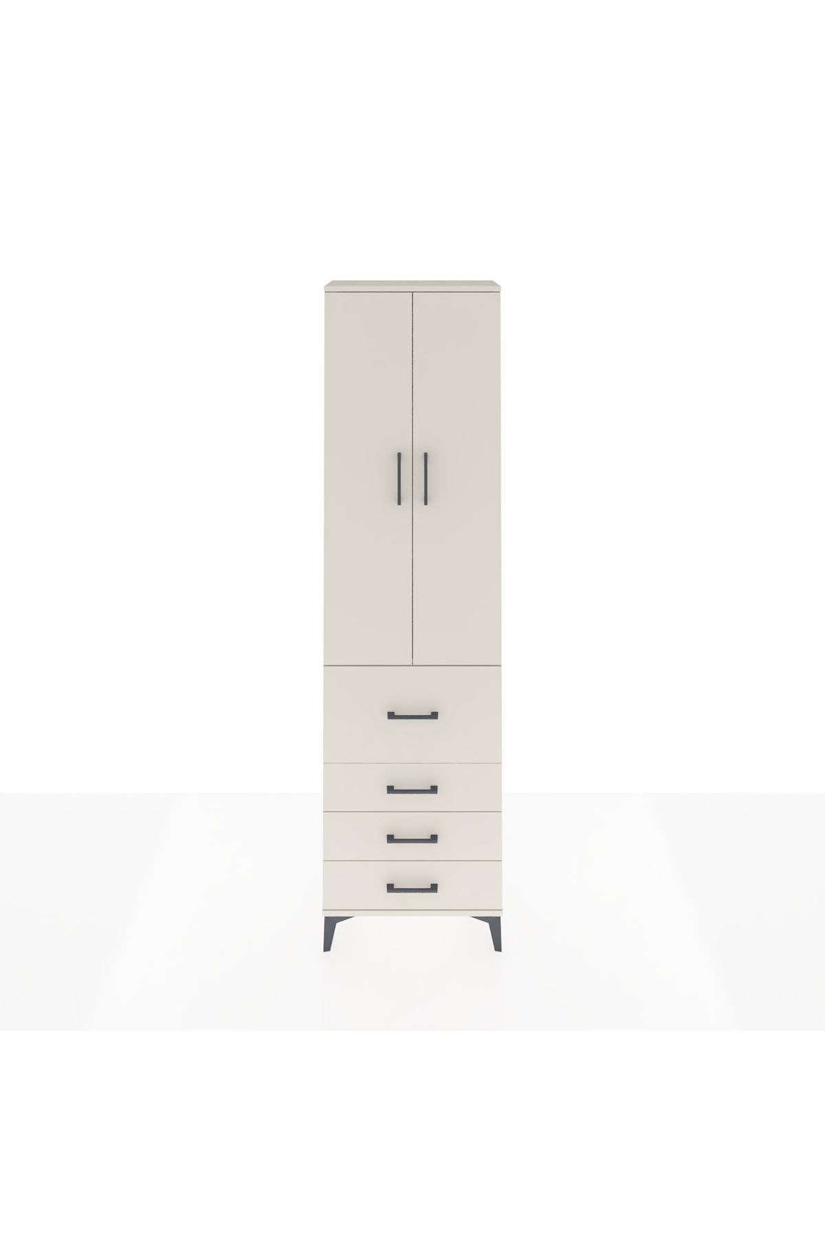 Arges Dolap 3 Raflı 4 Çekmeceli 2 Kapaklı 60x30x221 - S29M068V1A