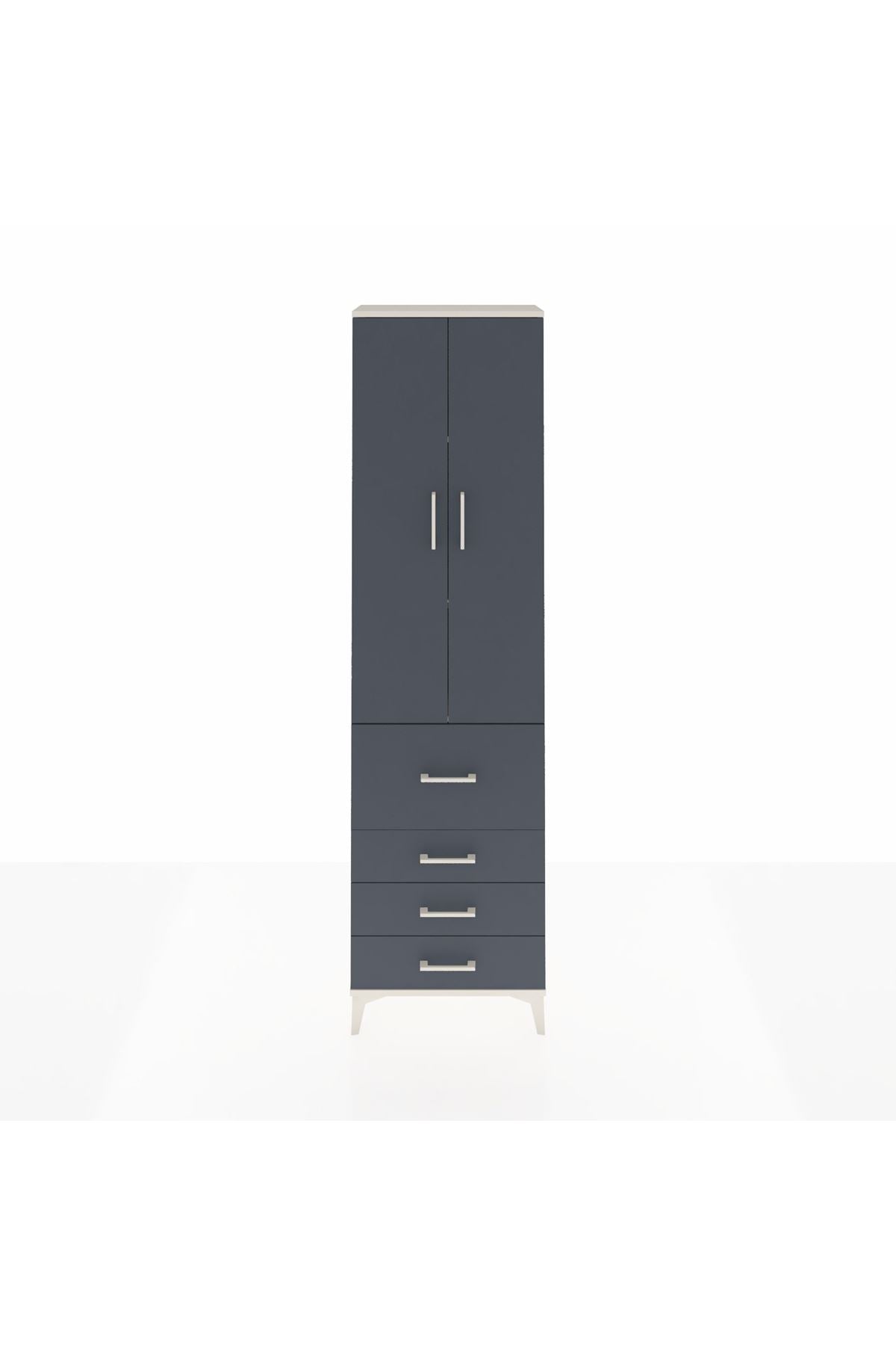 Arges Dolap 3 Raflı 4 Çekmeceli 2 Kapaklı 60x30x221 - S29M068V2A