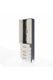 Arges Dolap 3 Raflı 4 Çekmeceli 2 Kapaklı 60x30x221 - S29M068V4A