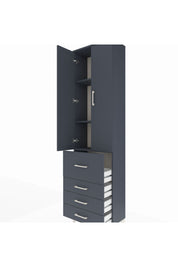 Arges Dolap 3 Raflı 4 Çekmeceli 2 Kapaklı 60x30x221 - S29M068V5A