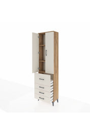 Arges Dolap 3 Raflı 4 Çekmeceli 2 Kapaklı 60x30x221 - S29M068V7A