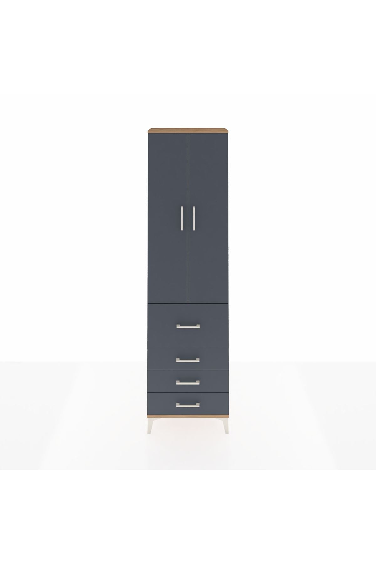 Arges Dolap 3 Raflı 4 Çekmeceli 2 Kapaklı 60x30x221 - S29M068V8A