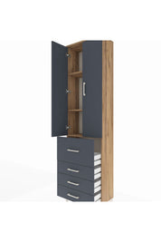Arges Dolap 3 Raflı 4 Çekmeceli 2 Kapaklı 60x30x221 - S29M068V8A