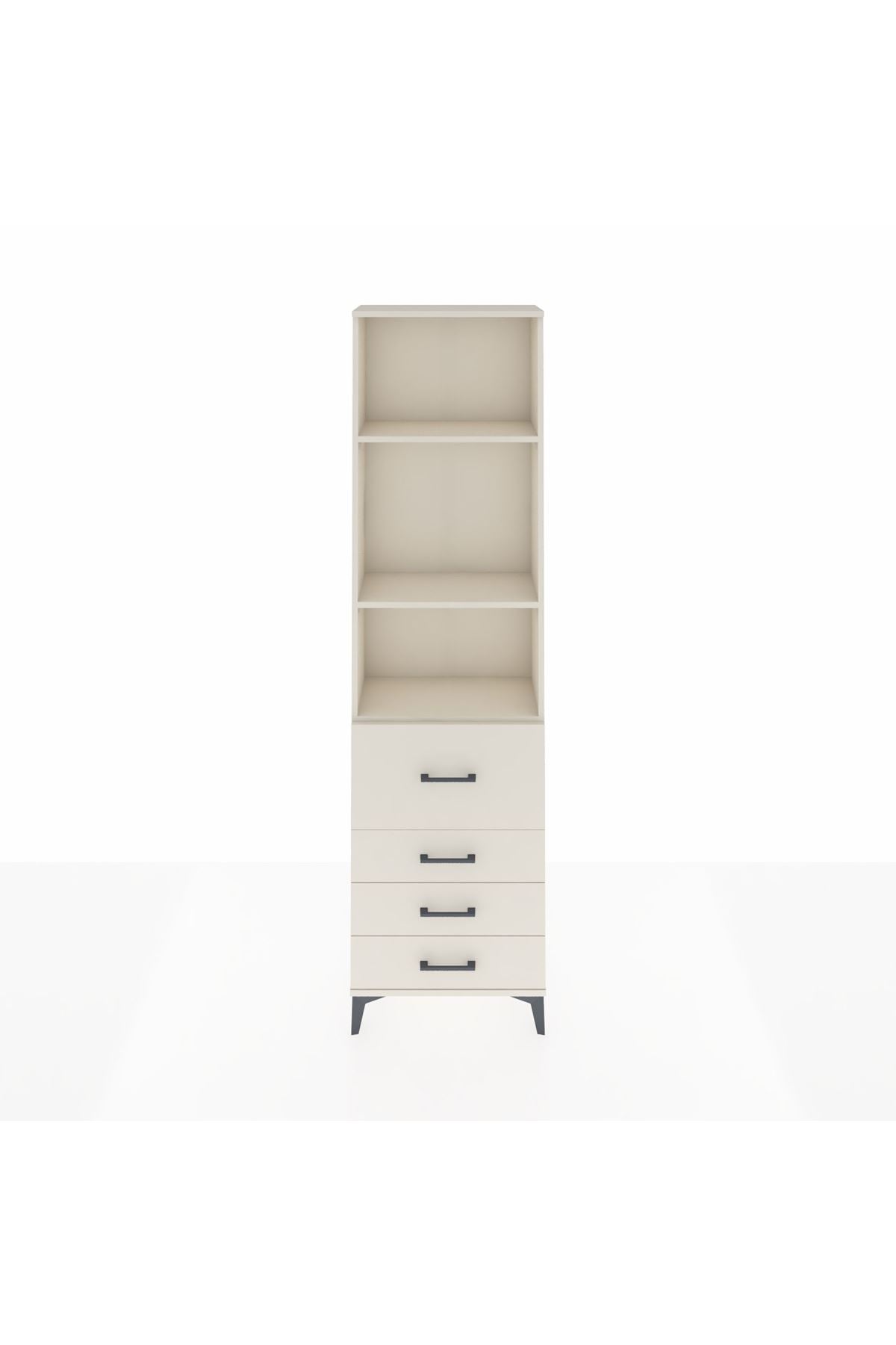 Arges Dolap 3 Raflı 4 Çekmeceli 60x30x221 - S29M069V1A