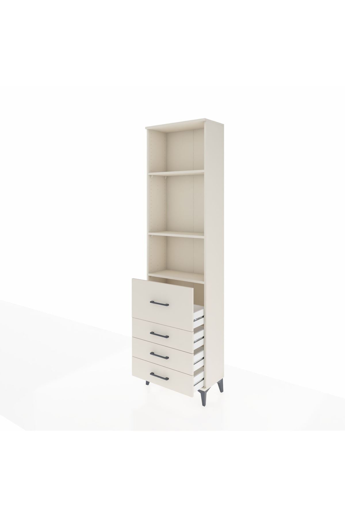 Arges Dolap 3 Raflı 4 Çekmeceli 60x30x221 - S29M069V1A